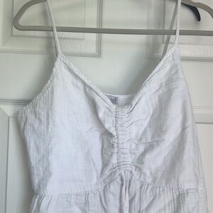 SO White Ruched Sleeveless Camisole Crop Top